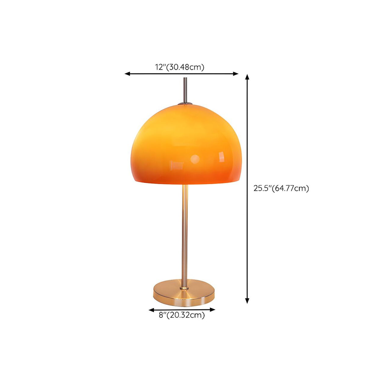 Elegant Dome Umbrella Glass Shade Modern Table Lamp 