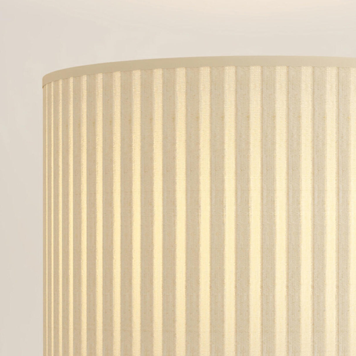 Elegant Drum Pleated Fabric Shade Metal Table Lamp Image - 6