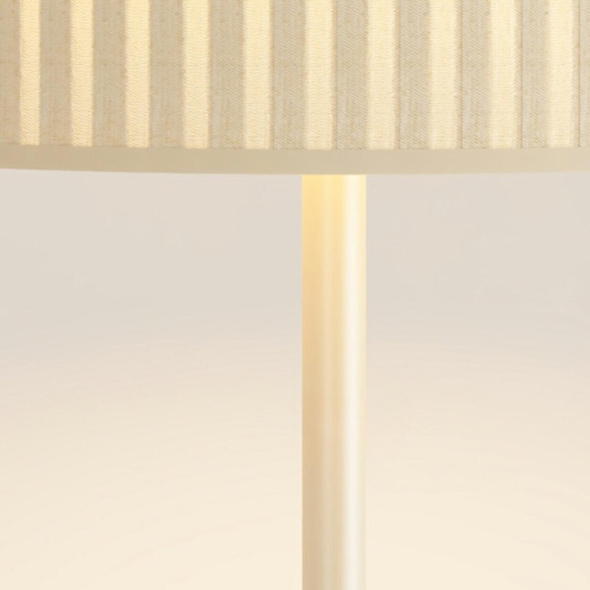 Elegant Drum Pleated Fabric Shade Metal Table Lamp Image - 8