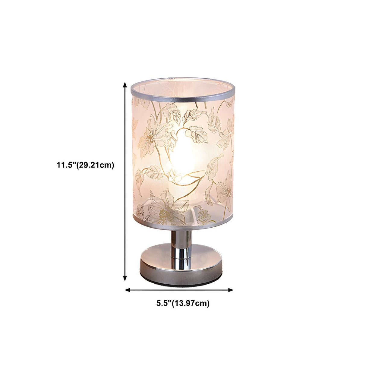 Elegant Fabric Cylinder Shape Grass Decor Table Lamp Image - 13