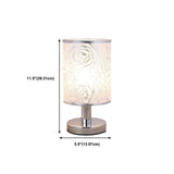 Elegant Fabric Cylinder Shape Grass Decor Table Lamp Image - 14