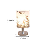 Elegant Fabric Cylinder Shape Grass Decor Table Lamp Image - 15