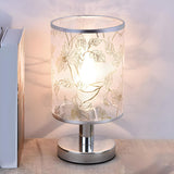 Elegant Fabric Cylinder Shape Grass Decor Table Lamp Image - 2