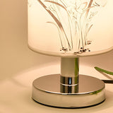 Elegant Fabric Cylinder Shape Grass Decor Table Lamp Image - 8