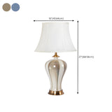 Elegant Fabric Drum Shape Ceramic Vase Table Lamp #size