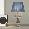 Elegant Fabric Pleated Shade Crystal Decor Table Lamp Image - 1