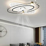 Elegant Fantasy Galaxy Ring Ceiling Fan with LED Light Image - 1