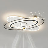 Elegant Fantasy Galaxy Ring Ceiling Fan with LED Light Image - 13