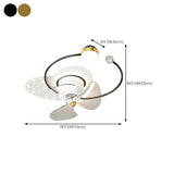 Elegant Fantasy Galaxy Ring Ceiling Fan with LED Light Image - 22