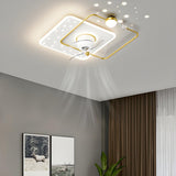 Elegant Fantasy Galaxy Ring Ceiling Fan with LED Light Image - 6