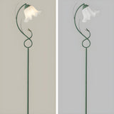 Elegant Floral and Green Metal Stand Floor Lamp Image - 23