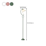 Elegant Floral and Green Metal Stand Floor Lamp Image - 28