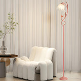 Elegant Floral and Green Metal Stand Floor Lamp Image - 6