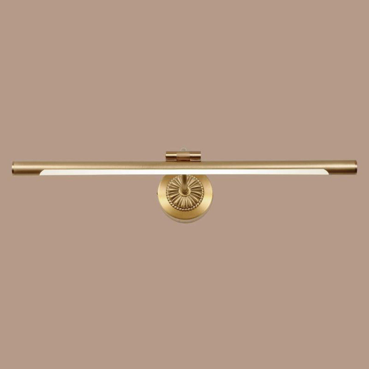 Elegant Floral Base Gold Tubular LED Vanity Light Image - 11