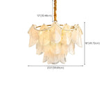 Elegant Floral Clear Glass Pendant Light Chandelier Image - 14