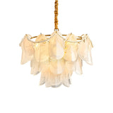 Elegant Floral Clear Glass Pendant Light Chandelier Image - 6