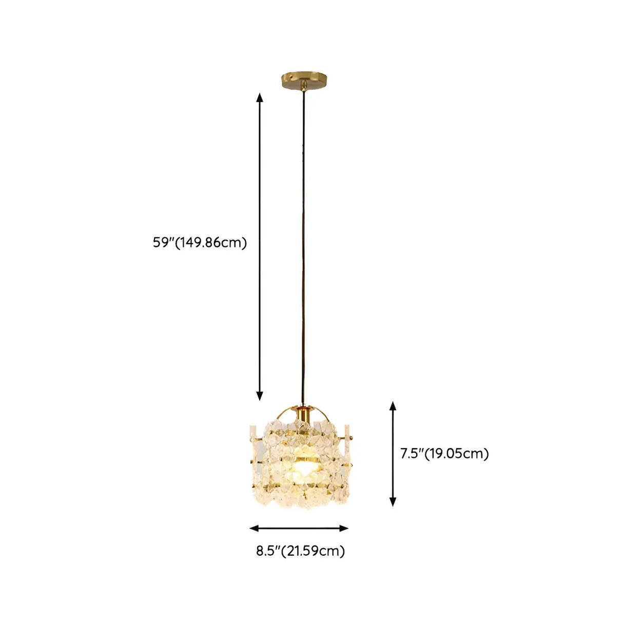 Elegant Floral Cylinder Clear Glass Pendant Light Bedroom 