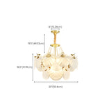 French Luxury Shell Tiered Glass Living Room Chandelier #size