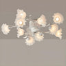 Elegant Floral Modern Organic Ceiling Fan with Light Image - 13