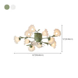 Elegant Floral Modern Organic Ceiling Fan with Light Image - 24