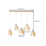 Elegant Floral Petal Dining Room Island Pendant Light Image - 15