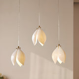 Elegant Floral Petal Dining Room Island Pendant Light Image - 2