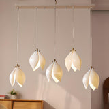 Elegant Floral Petal Dining Room Island Pendant Light Image - 4