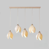 Elegant Floral Petal Dining Room Island Pendant Light Image - 6