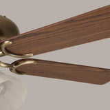 Elegant Floral Wood Blades Chandelier Fan with Lights Image - 8