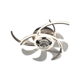 Elegant Flower Clear Blade Ceiling Fan with LED Light Image - 12