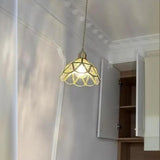 Elegant Flower Clear Glass Pendant Light Living Room Image - 2