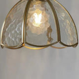 Elegant Flower Clear Glass Pendant Light Living Room Image - 4