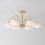 Elegant Flower Large Semi-Flush Mount Light 8-Light Image - 10