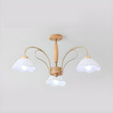 Elegant Flower Large Semi-Flush Mount Light 8-Light Image - 2