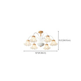 Elegant Flower Semi-Flush Mount Ceiling Light 3-Light Image - 16