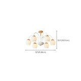 Elegant Flower Semi-Flush Mount Ceiling Light 3-Light Image - 19