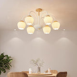 Elegant Flower Semi-Flush Mount Ceiling Light 3-Light Image - 2