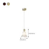 Elegant Flower White Glass Bedroom Pendant Light #size