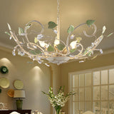 Elegant Garden Nature Floral Leaf Hanging Chandelier Image - 3