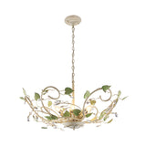 Elegant Garden Nature Floral Leaf Hanging Chandelier Image - 4