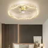 Elegant Garland Circle Flush Ceiling Fan with Light Image - 4