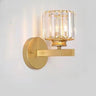 Elegant Geometric Clear Crystal Glass Wall Sconce Image - 3