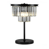 Elegant Geometric Crystal Black Bedroom Table Lamp Image - 10