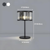 Elegant Geometric Crystal Black Bedroom Table Lamp #size