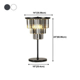 Elegant Geometric Crystal Black Bedroom Table Lamp Image - 23