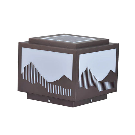 Elegant Geometric Metal Outdoor Landscape Table Lamp Image - 2