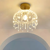 Elegant Glass Pendants Mini Semi-Flush Mount Light Image - 1