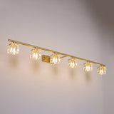 Elegant Gold 5-Light Crystal Vanity Fixture Light Image - 13