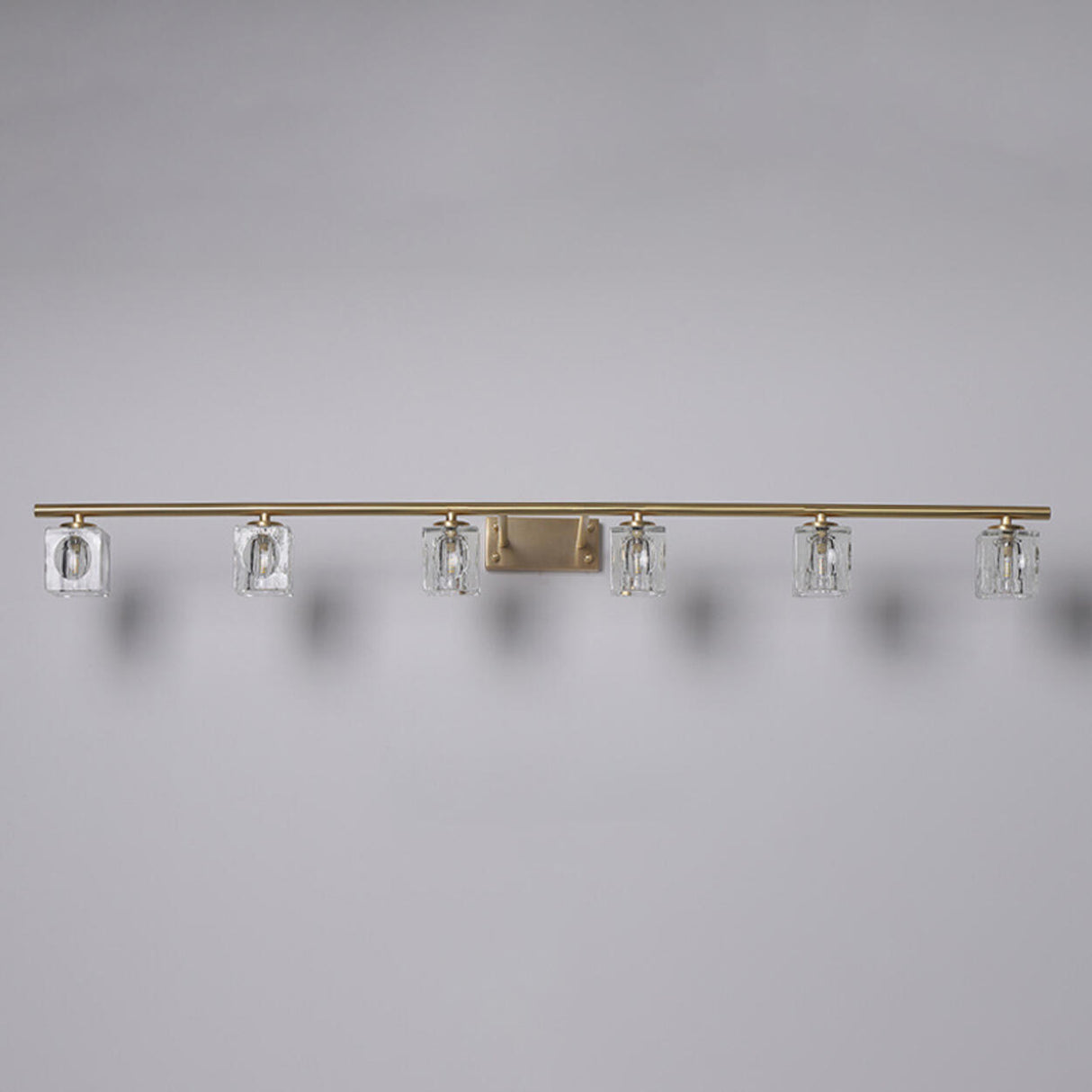 Elegant Gold 5-Light Crystal Vanity Fixture Light Image - 14