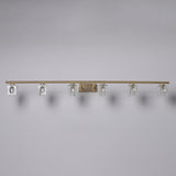 Elegant Gold 5-Light Crystal Vanity Fixture Light Image - 14